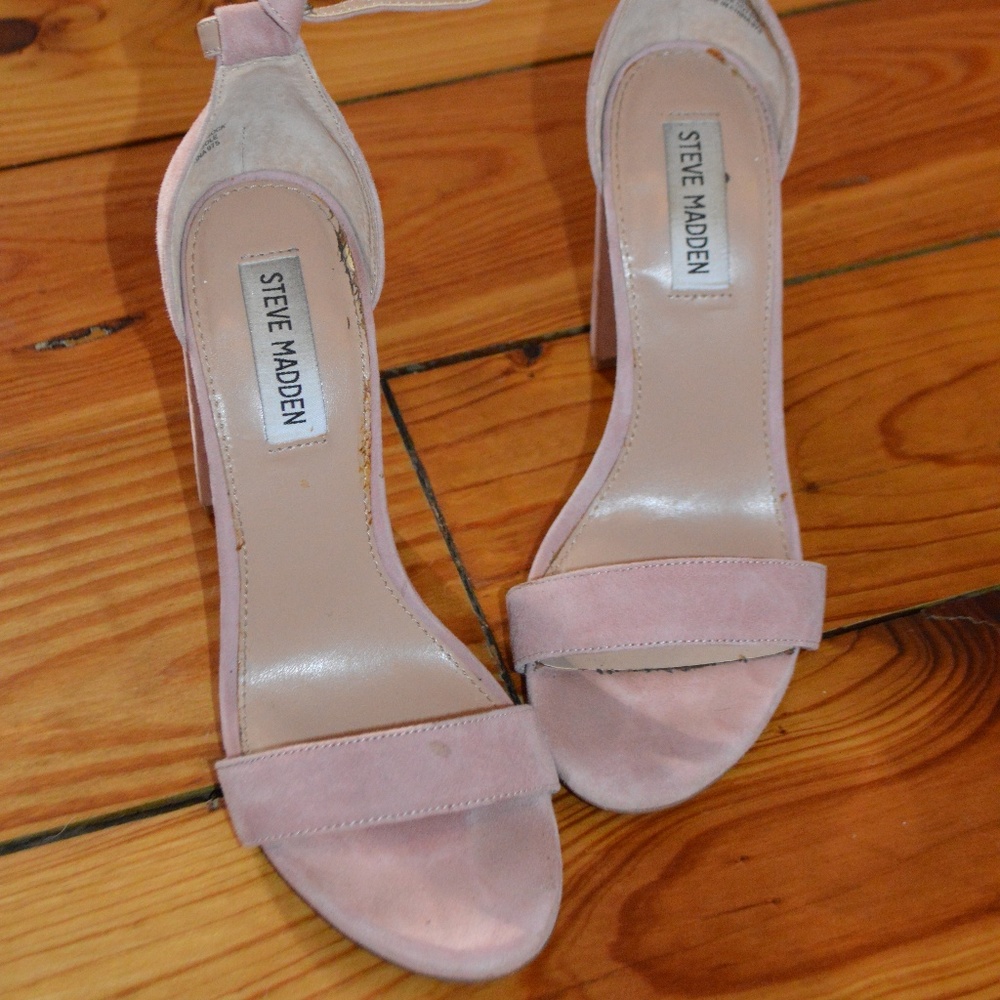 Steve Madden velvet Carrson open toe heels